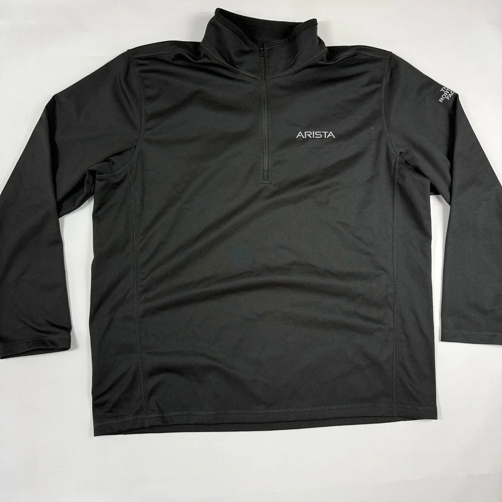 The North Face Mens XXL Black Quarter Zip Pullover Arista Networks Active Top